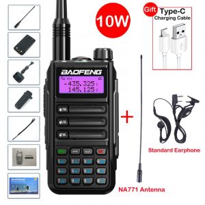 2025 Baofeng UV-16 Max IP68 étanche talkie-walkie double bande haute puissance CB Radio Vhf Uhf CB Ham Radio longue portée Radio bidirectionnelle - Type Black-Package 6 - Neuf