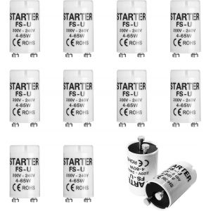 Lot De 12 Démarreurs Pour Tubes Fluorescents Fs-U 4-65 W 220 V-240 V, Pour Bandes Fluorescentes À Led, À Commutation Unique[Amp749143] - Neuf