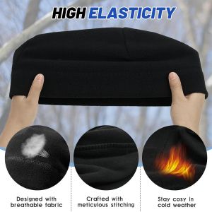 Asfasfq-Bonnet En Polaire Thermique, Lot De 2, Noir Et Gris, Élastique Chaud Bonnet Pour Course Et Cyclisme Pour Hommes Et Femmes - Neuf