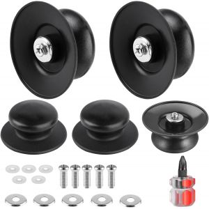 Sjzg-5 Pi&egrave;ces Boutons De Couvercle De Casserole, Boutons De Couvercle De Pot, Poign&eacute;e Casserole Universelle De Cuisine En Acier Inoxydable R&eacute;sistant - Noir - Neuf
