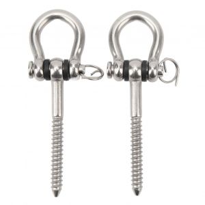 Lot De 2 Supports De Balancoire Permanents Antirouille En Acier Inoxydable 304, Support A Vis Pivotante A 180 Degres Pour Hamac, Chaise, Sac De Sable, Sac De Frappe - Neuf