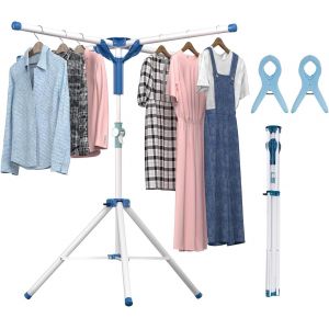 KGABERY-Sechoir A Linge Pliable Trepied Etendoir Linge Intérieur Et Extérieur Séchoir À Linge Parapluie Sur Pied Retractable Pliable 110-180Cm Grande Seche Linge Etandoire À Linge - Neuf