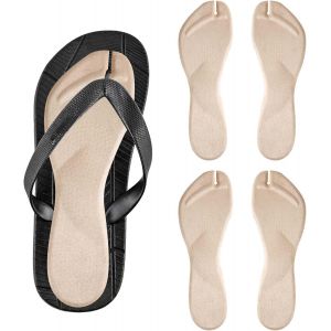 Kalanka-4pcs Inserts De Chaussures Tongs, Adh&eacute;sifs, Coussinet Tong En Flanelle Antid&eacute;rapantes Absorption Des Chocs Inserts Fins Invisibles Coussins De Sangle De Sandale Protections D'orteils Fiables - Neuf