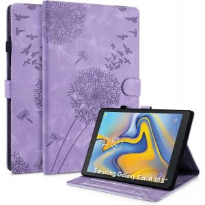 Coque Samsung Galaxy Tab A 10,5 Pouces Pissenlit Housse en Tablette Cuir TPU Cover Case &Eacute;tui Housse de Protection pour Samsung Galaxy Tab A 10,5 Pouces 2018 SMT590/T595/T597 Violet - Neuf
