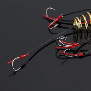 Lot De 4 Hamecons Barbeles Pour La Peche A La Carpe (7#) - Neuf