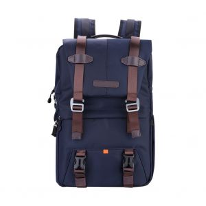 Sac a dos K&F Concept en nylon bleu marine durable pour appareil photo reflex numerique Nikon, Canon, Sony - Neuf