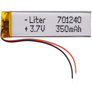 Batterie 701240 LiPo 3.7V 350mAh 1.295Wh 1S 5C Liter Energy Battery pour l'électronique Rechargeable Téléphone Portable Smartwatch GPS-Ne Convient Pas à la Radiocommande 32x12x7mm (350mAh|701240) - Neuf
