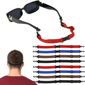 Fdjhy-Cordons À Lunettes Ajustables, Attache Lunette Sport, Élastique Lunettes Sport, Sangle De Lunettes Réglable, Cordon Attache Lunette, Pour Homme Femme Lunettes De Soleil - Neuf