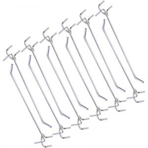 Lot de 40 crochets robustes pour panneau perforé 20 cm - Neuf