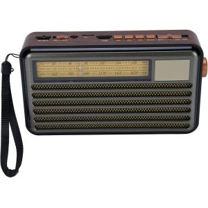 Radios Portable Am &iquest;&iquest;Fm,Petit Haut-Parleur Radio Bluetooth Avec Conception R&eacute;tro Vintage,Radio &Agrave; Batterie Solaire Portable Pour Une Urgence D'&Eacute;clairage Ext&eacute;rieur - Neuf