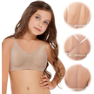 Soutien-Gorge De Danse &Agrave; Dos Transparent Pour Filles, Soutien-Gorge Invisible Sans Coutures Avec Bretelles R&eacute;glables - Neuf