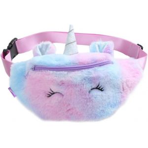 SJZG-Licorne Taille Sac Tie-Dye Hanche Poitrine Sac Banane Sac &Agrave; Dos &Agrave; Bandouli&egrave;re Mignon Dr&ocirc;le Enfants Filles Ceinture Pack Squint Eye Purple - Neuf