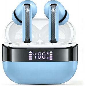 LORANKA-Ecouteurs Bluetooth sans Fil, &Eacute;couteurs Bluetooth 5.4, Casque Bluetooth HiFi St&eacute;r&eacute;o, Ecouteurs sans Fil ENC Antibruit Mic, 48H Oreillette Bluetooth avec &Eacute;cran LED, IP7 &Eacute;tanche pour iOS Androi - Neuf