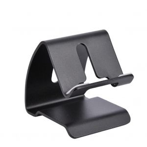 Support De Support De T&eacute;l&eacute;phone De Bureau Universel En Alliage D'aluminium Pour T&eacute;l&eacute;phone Portable Et Tablette Noir - Neuf