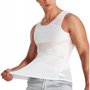 Ulteronixshop-D&eacute;bardeur De Compression Homme Maillot De Corps Gaine Ventre Plat Amincissant Gilet Gainant Shirt Sans Manche Minceur Top Body Shaper - Neuf