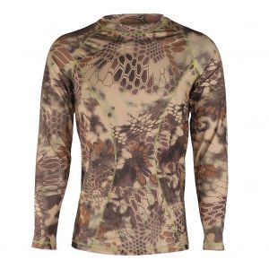 T-Shirt A Manches Longues, Camouflage D'exterieur, Absorbant La Transpiration, Tres Elastique (Motif Jungle Python, Taille Xl) - Neuf