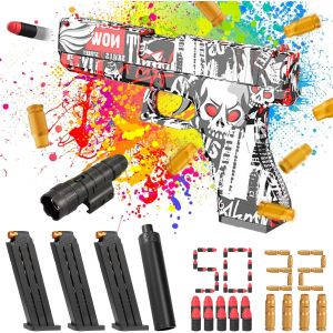 Kal-Pistolet Jouet Aigle Du Désert Avec Cartouches D'espace, Munitions À Explosion, Balle En Mousse Et Cible Pour Nerf - Neuf