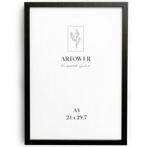 ERYI-® Cadre Photo Bois Noir A4 | Cadre Avec Verre Acrylique Transparent Din A4 21 X 30 Cm | Grand Tableau 21 X 29,7Cm | Mural Salon, Chambre, Décoration Dessin, Diplôme Ou Cadeau D`Anniversaire - Neuf