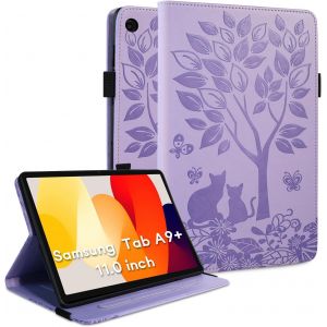 Étui Pour Samsung Galaxy Tab A9 Plus/Tab A9+ Sm-X210/X215/X216b Fonction Du Support Coque Tablette Samsung Tab A9 Plus Avec Fente Pour Carte Housse Protection Violet - Neuf