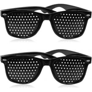2 Pcs Lunettes &Agrave; St&eacute;nop&eacute; Pour Am&eacute;liorer La Vision,Noir Unisexe Lunettes &Agrave; St&eacute;nop&eacute; De Renforcement De La Vue - Neuf