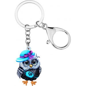 KAL-Porte-Clés Hibou En Acrylique Avec Breloques Mignonnes Pour Femmes, Filles, Sac, Portefeuille, Charmes De Voiture - Neuf