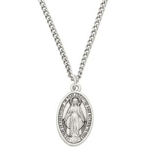 Tianyi-1 Collier, Collier Saint Marie, Pendentif Médaille Vierge Marie, Bijoux Religieux, Cadeau De Communion Baptême, Médaille Miraculeuse, Protection Amulette, Collier Pour Femme Homme - Neuf