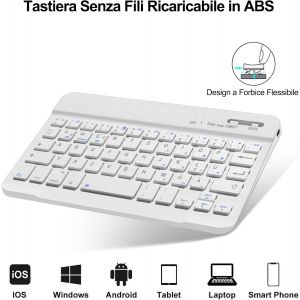 Clavier couvercle Bluetooth pour iPad Mini 7 génération 8,3"" 2024 - Avec fente à stylo, italien QWERTY clavier ergonomique portable magnétique amovible pour iPad Mini 6 / 7 à 8,3 "", vert herbe - Neuf