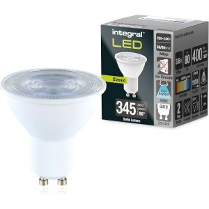 Ampoule Led Gu10 10 Pack Blanc Froid 4000k, 400lm, 3,6 W (Équivalent À 50 W) Non Dimmable - Efficace En Énergie Et Idéale Pour Les Spots Et Projecteurs Dans Les Salles De Bains - Neuf