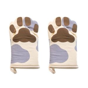 Gants De Cuisine Griffes De Chat &iquest; R&eacute;sistants &Agrave; La Chaleur, Antid&eacute;rapants, Coupe Universelle, 31 X 15 Cm - Neuf