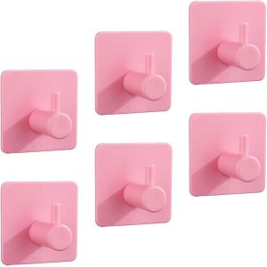 Lot de 4 crochets adhésifs solides pour salle de bain, mur, cuisine et porte ¿ Or rose - Neuf