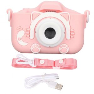 Appareil photo pour enfants Jouet Selfie numérique Appareil photo vidéo 20MP Jouet avec fonction MP3 pour les enfants de plus de 3 ansRose sans carte mémoire 32G et carte R - Neuf