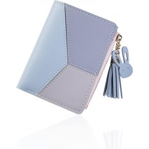 Porte Monnaie Femme Avec Fermoir En Métal,Petit Portefeuille Femme Porte Feuilles Pour Femme En Cuir Portefeuille Zippé Multicarte Portefeuille Porte-Cartes Avec Sac À Monnaie - Neuf