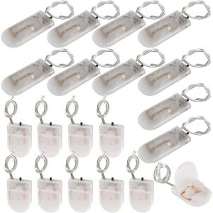 Lbgwp60-Lot De 20 Porte-Piles, Supports De Batterie De Cellules De Bouton Cr2032, Piles Bouton Cr2032 1 X 3v/2 X 3v Avec Commutation Marche/Arret Interrupteur, Transparent - Neuf