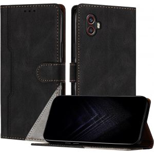 Kal-Étui Pour Samsung Galaxy Xcover 6 Pro/Xcover Pro 2, Housse En Cuir Pu Avec [Protection Antichoc Tpu] [Fonction Support] [Porte-Cartes ] Antichoc Magnétique Coque Pour Galaxy Xcover6 Pro - Noir - Neuf