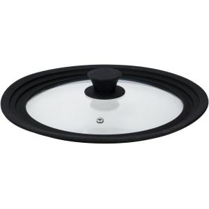 Jexnovashop-Couvercle Casserole 24 26 28cm ¿ Couvercle Poele Silicone ¿ Anti Projection Verre ¿ Compatible Lave¿Vaisselle - Neuf