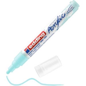 Marqueur Acrylique Moyen - Bleu Pastel - 1 Feutre Acrylique Imperm&iquest;&iquest;Able - Pointe Ronde 2-3 Mm - Peinture Acrylique Pour Peindre Sur La Toile, Le Papier Kraft, Le Bois Et La Pierre - Neuf