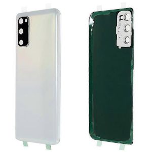 Boitier de batterie avec autocollant et cache d'objectif d'appareil photo pour Samsung Galaxy S20 4G G980 / S20 5G G981 - Neuf