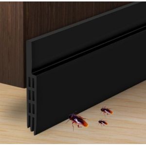 Black Door Windproof Door for Exterior/Interior Doors, Door Weatherstrip Weatherstrip Under Door, Draft Seal, Soundproof Door Bottom - Neuf