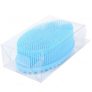 Silicone Bébé Sensoriel Brosse Massage Bain Tactilité Formation Brosse Tête Lave-Cheveux Peigne (Bleu) - Neuf