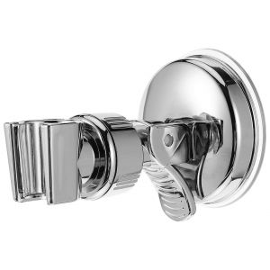 Support de pommeau de douche &agrave; ventouse - Hauteur r&eacute;glable, argent - Neuf