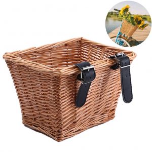Panier De Velo Multifonctionnel, Panier Avant Amovible En Osier, Panier De Rangement Pour Velo Tisse - Neuf
