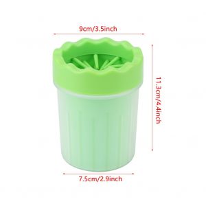 Hjlian Outil De Nettoyage Pour Pattes De Chien Et Chat En Silicone Et Pp, Vert, Petit - Neuf