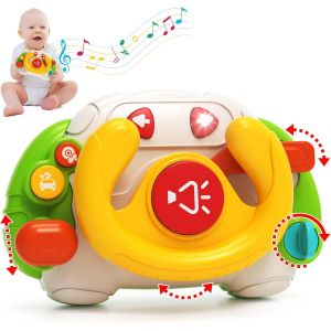 KAJGL-Jouet Pour Bébé 1 An,Busy Board Montessori Bebe Jouets,Volant Voiture Enfant Interactif Et Musique Et Lumières Pour Enfant 1 2 3 4 Ans Fille Garçon Jouet Parfait Pour Les Cadeaux D'Anniversaire - Neuf
