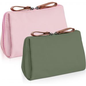 TIANYI-Sac à Cosmétiques de Voyage - 2PC Trousse de Toilette Portable avec Fermeture à Glissière Étanche (15*11*5CM) - Neuf