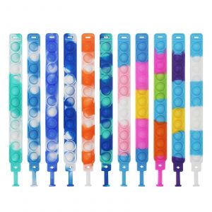 10pcs Pop Bracelet It Fidget Toys Pack, Fidget Bracelet Cadeaux De F&ecirc;te, Bracelet De D&eacute;compression Avec Autiste Et Tdah, Bracelet Fidget Comme Cadeaux De Retour Fo 1 - Neuf