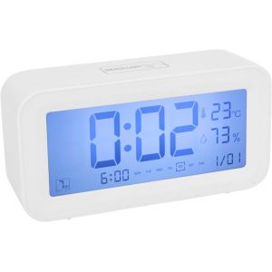 R&eacute;veil num&eacute;rique, Horloge num&eacute;rique avec Mode veilleuse et r&eacute;tro&eacute;clairage, r&eacute;veil num&eacute;rique &agrave; Piles, luminosit&eacute; et Volume r&eacute;glables, pour Chambre, &eacute;cole, Salon, Bureau - Neuf