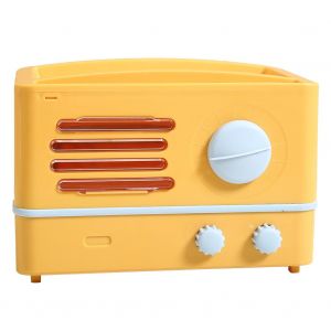 HJLIAN Boite a mouchoirs de salle de bain etanche en plastique, style vintage, en forme de television, porte-papier toilette mural, etui de rangement jaune - Neuf