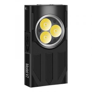 (Noir) Mini Lampe De Poche Edc Rechargeable 1100 Lumens, Base Magnétique Et Clip, Petite Lampe Torche Led Ultra Puissante Pour L'extérieur, Les Urgences, Chargeur Usb Type-C - Neuf
