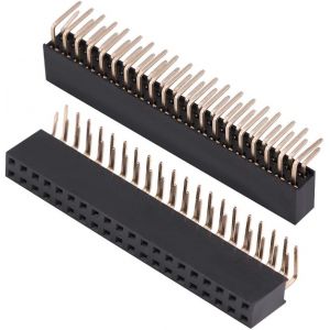 LORANKA-3Pcs 2.54mm 2x20 Pin Femelle Pin Headers Connecteur PCB Conseil Double Rang&eacute;e Broche M&acirc;le T&ecirc;te Bande Angle Droit Socket Header pour Prototype Shield - Neuf