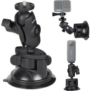 Support &agrave; Ventouse pour GoPro, Support de Voiture pour cam&eacute;ra d'action Insta360, Parfait pour Le Pare-Brise et la fen&ecirc;tre de la Voiture - Neuf